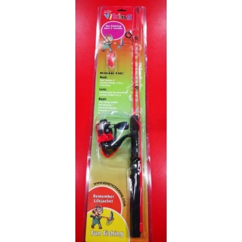 Spinningu komplekt KINETIC Lille Viking go fishing 4'' 3-15g punane