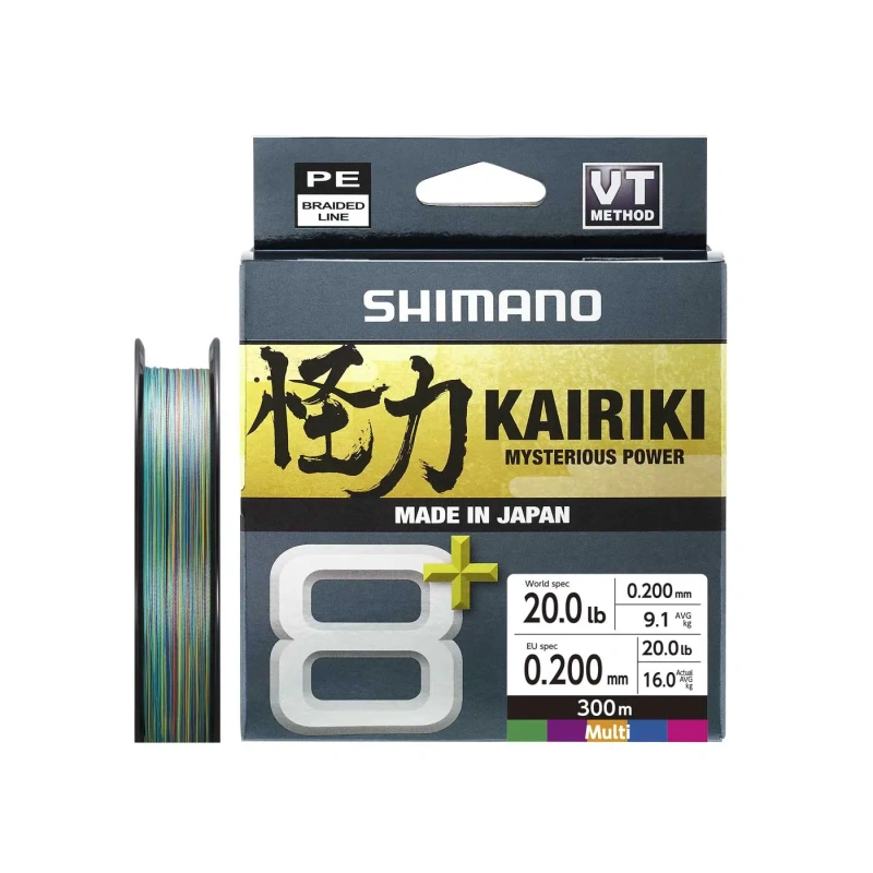 Nöör Shimano Kairiki 8+ 300m 0.20mm 16kg mitmevärviline
