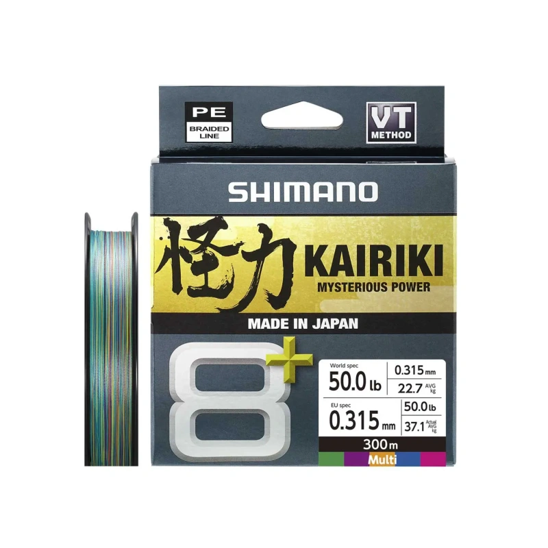 Nöör Shimano Kairiki 8+ 300m 0.315mm 37.1kg mitmevärviline