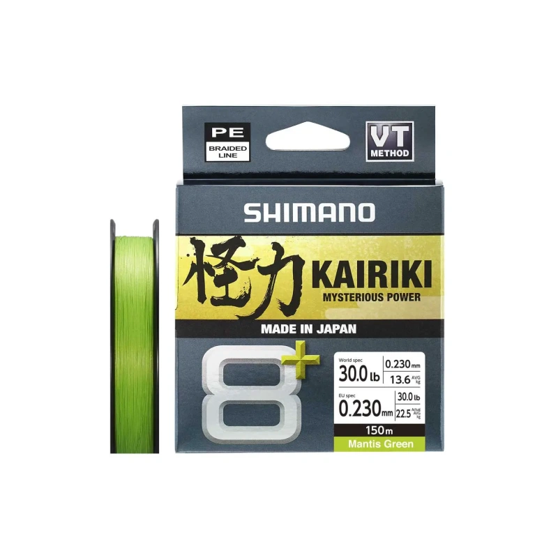 Nöör Shimano Kairiki 8+ 150m 0.23mm 22.5kg Mantis Green roheline