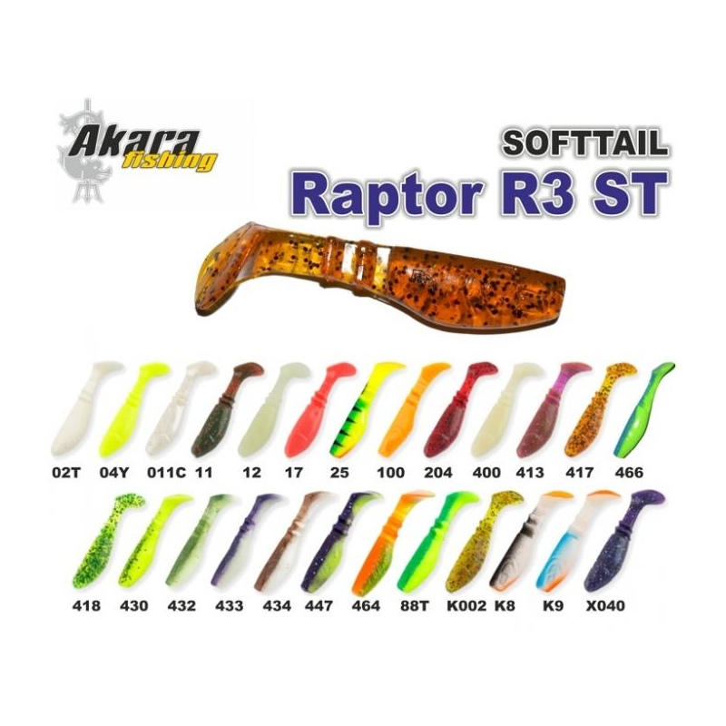 Võdik Akara SoftTail Raptor R3 ST 80mm värv 04Y 3tk