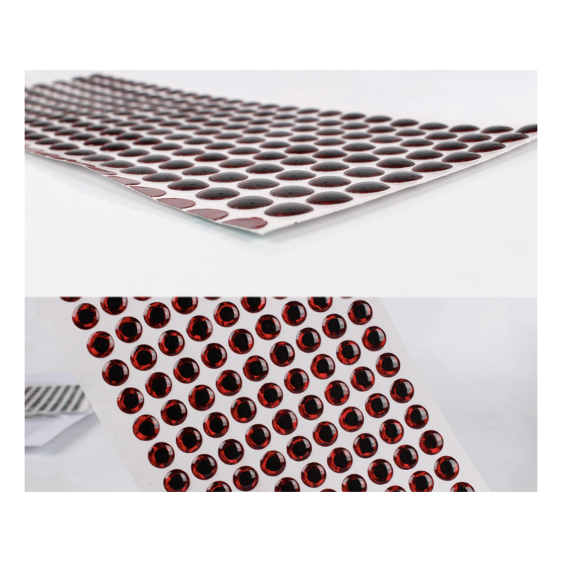 Silmad lantidele 3D punane 3mm 50tk