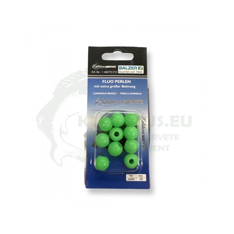 Pärlid Balzer Fluo rohelised helendavad 12mm 10tk