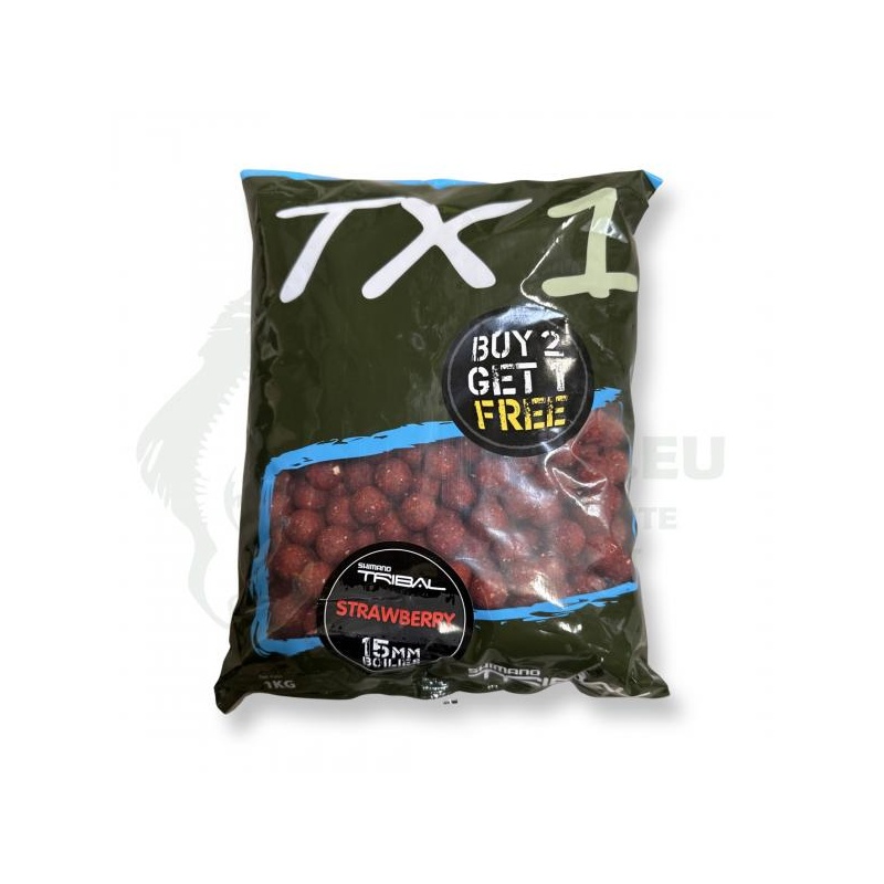 Boilid TX1 Strawberry Boilie 15mm (maasikas) 1kg osta 3, maksa 2 eest