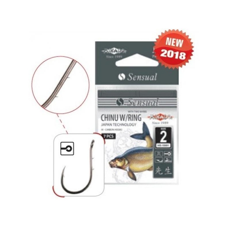 Konksud Sensual Chinu w/Barbs BN #4 8tk