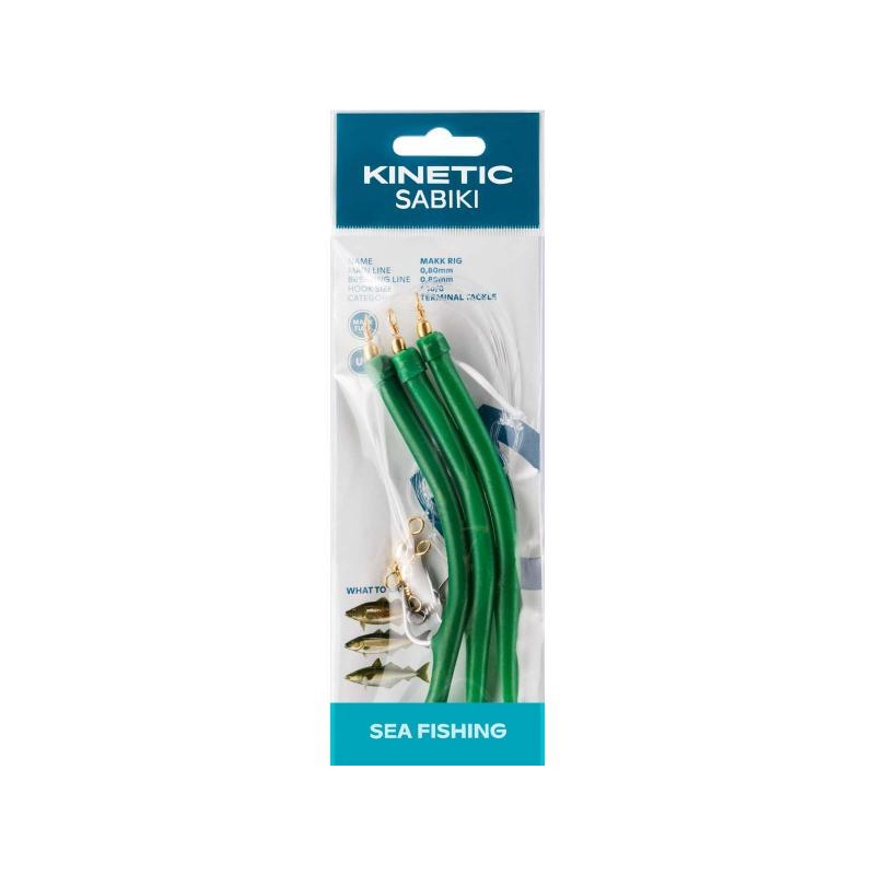Piprarakendus KINETIC Makk #10/0 roheline UV 1.5m 0.8mm (tursk, saida, pollak)