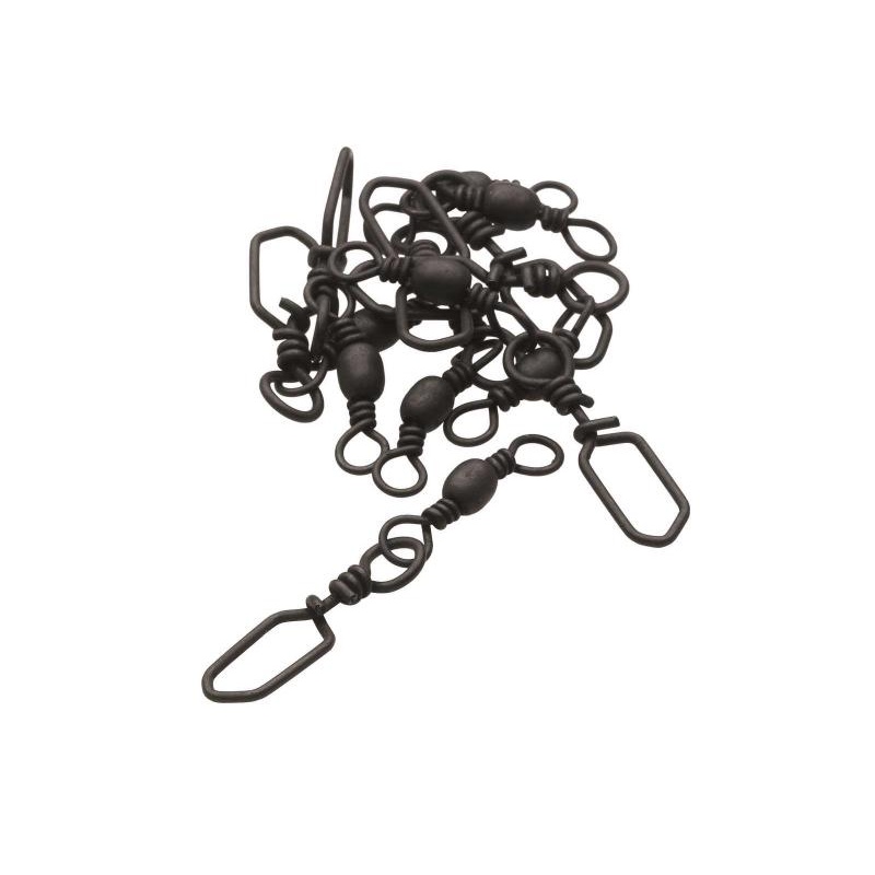 Karabiin KINETIC Barrel Swivel w/Scandic Snap #6 Black 28kg 8tk