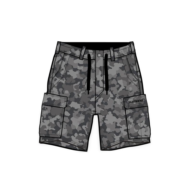 Püksid Shimano Cargo Shorts Grey Camo L