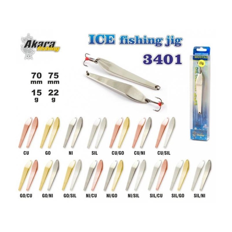 Talilant Ice Jig 3401 75mm 22g värv: Ni/Cu