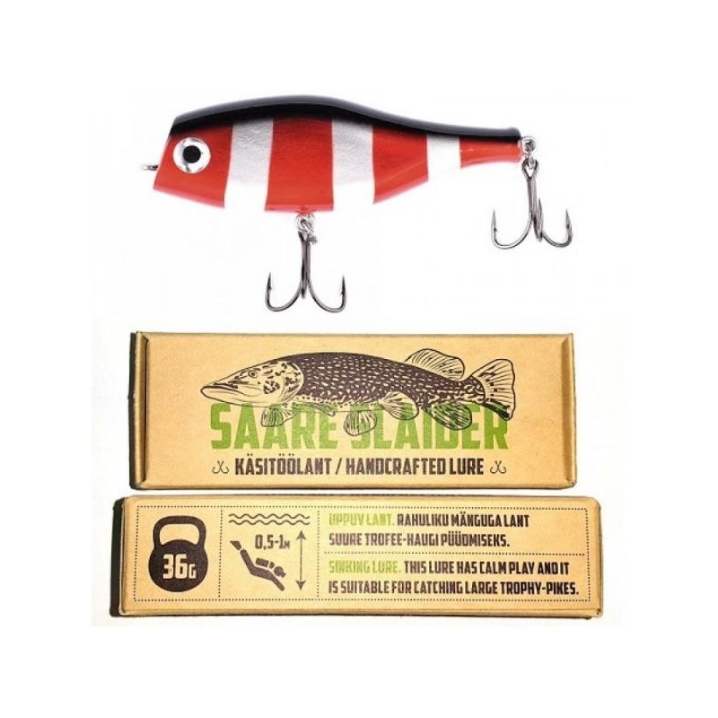 Saare Slaider SS08 Punane-Must 36g 110mm