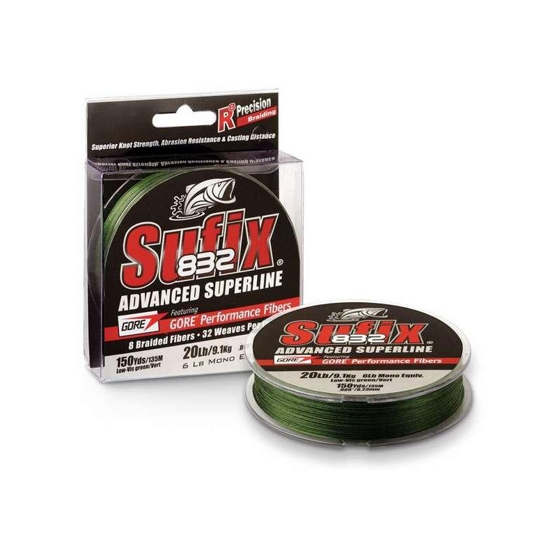 Nöör Sufix 832 Advanced Superline Lo-Vis Green 0.20mm/13.5kg 120m