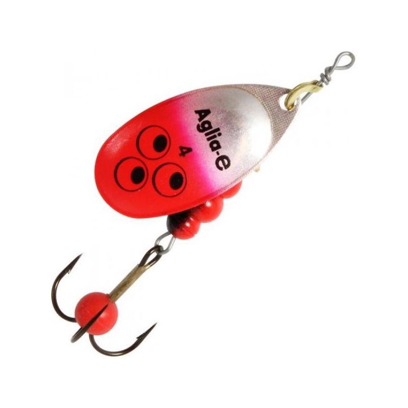 Mepps Aglia-E Brite AG/Red #2 4.5g UV