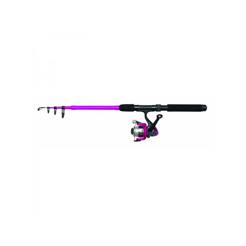 Teleskoop-spinning KINETIC Little Viking 165cm L 4-21g roosa rull 100-FD 0.25mm 