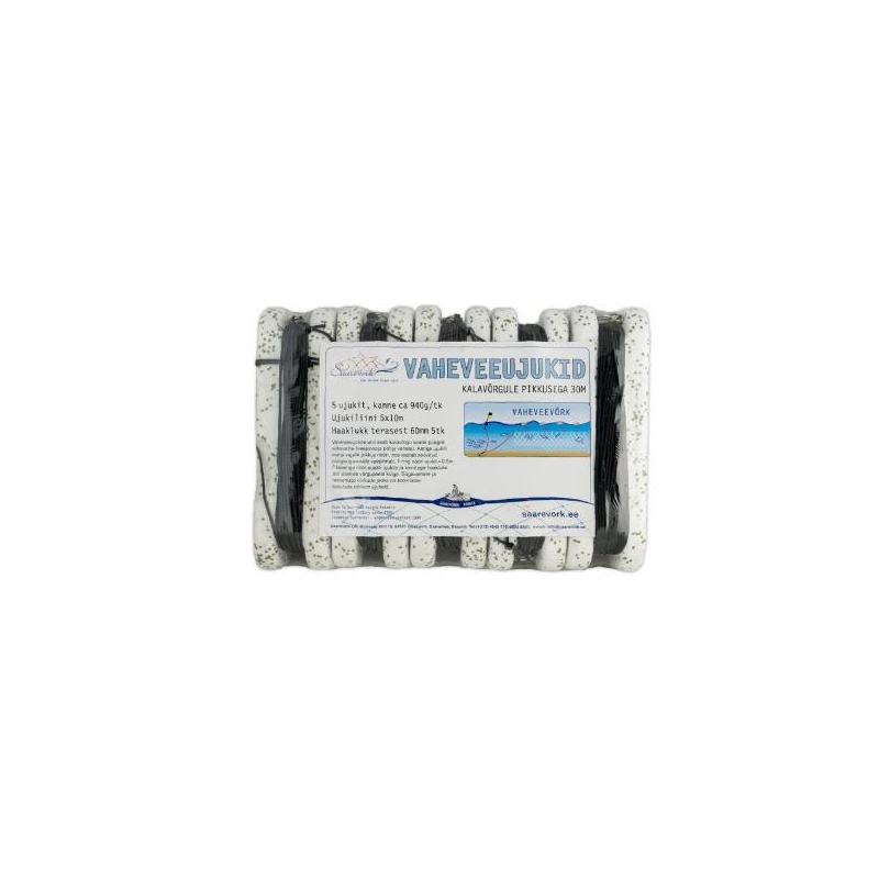 EPS34 Vaheveeujuk nööriga 5tk/komplekt 210x80x60mm ava 10mm 940g