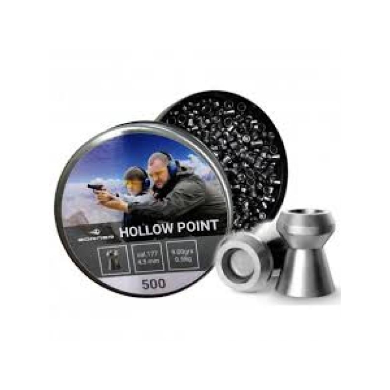 Õhkrelva kuulid BORNER Hollow Point cal 4.5mm 0.58g 500tk