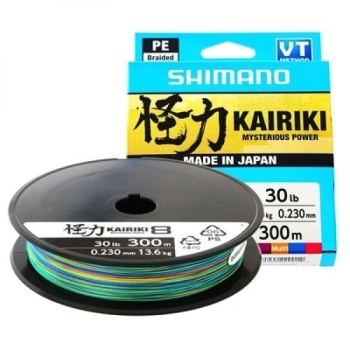 Nöör Shimano Kairiki 8 300m 0.315mm 33.5kg mitmevärviline