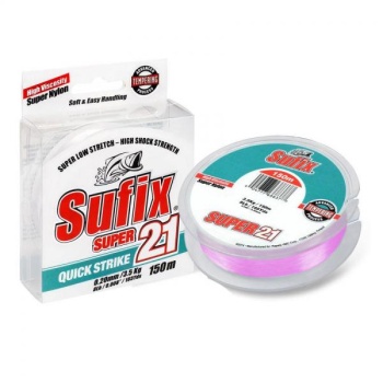 Tamiil Sufix Super 21 roosa 0.16mm 2.5kg 150m