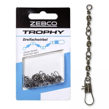 Karabiinid Zebco Trophy Treble Swivel #10 14kg 10tk