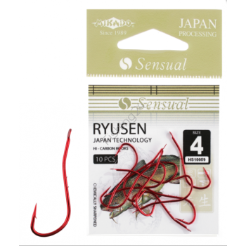 Konksud Sensual Ryusen w/Ring RED #1/0 10tk