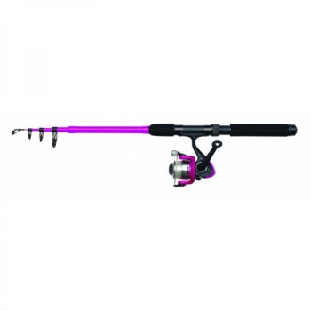 Teleskoopspinning KINETIC Little Viking 165cm L 4-21g roosa rull 100-FD 0.25mm 