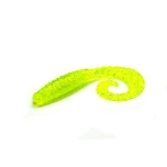 Võdik Bait Breath FD Curly Grub 2.5" 64mm #Ur27 Chartreuse/Silver 12tk