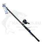 Lestapüügi komplekt BLACK PEARL SURF Easy Catch 3.9m 100-200g, rull Blaster Feeder II 30FD tamiiliga Exage 0.305mm, rakendus raskusega
