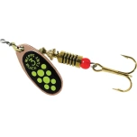 Pöörlev Mepps Black Fury CU Chartreuse Dots #4 8g