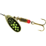 Pöörlev Mepps Black Fury GO Chartreuse Dots #4 8g