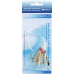 Mererakendus Mikado Sea Fish Skin Rig Holo #04 0.35mm 5 konksu #2 (söödakala püüdmiseks)