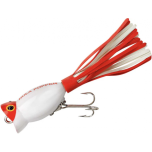 Arboqast Hula Popper G760-01 White/Red Head - Red/White Skirtujuv 11g 50mm